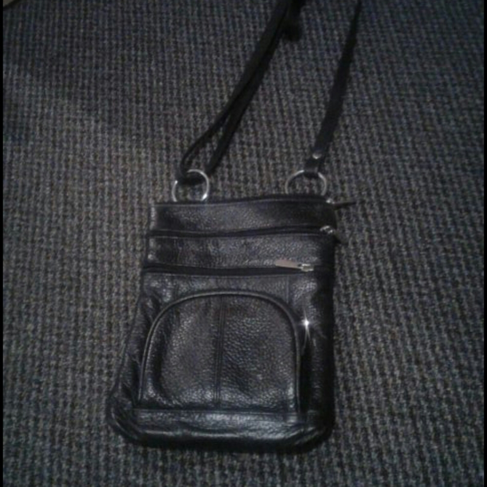 Black Leather Purse